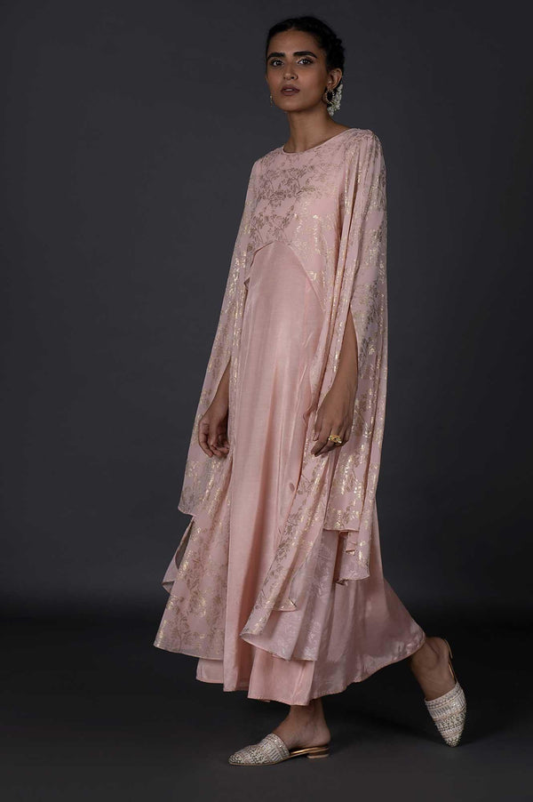 Light Pink Dupatta Drape Dress
