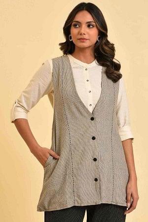 Grey Yarn Dyed Jacket