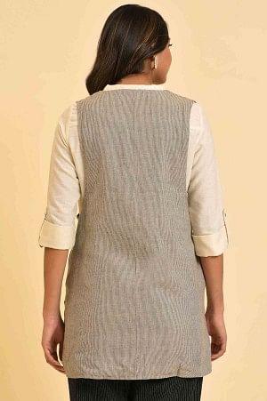Grey Yarn Dyed Jacket - wforwoman