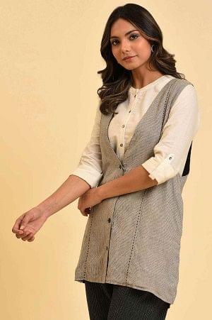 Grey Yarn Dyed Jacket