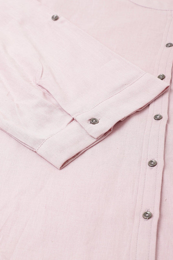 Plus Size Light Purple Button Down Western Top