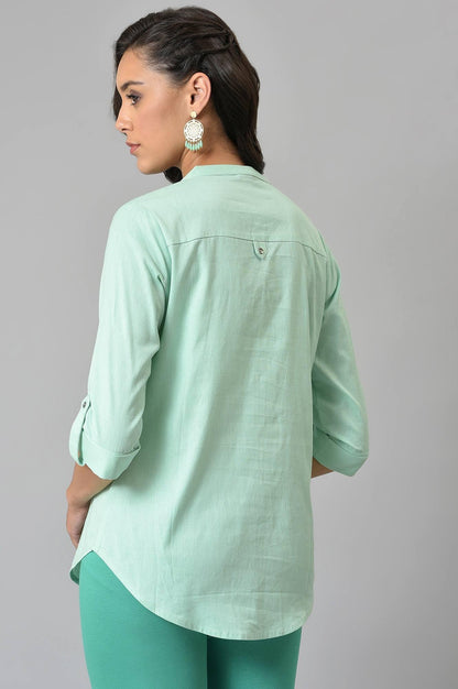Mist Green Western Top - wforwoman