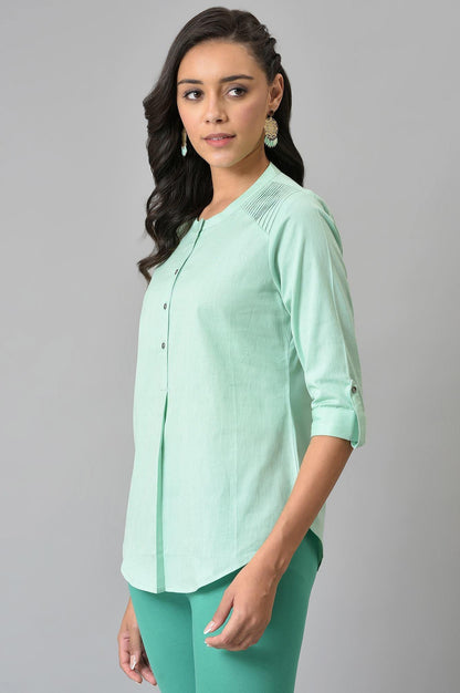 Mist Green Western Top - wforwoman