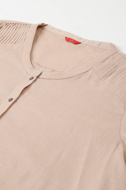 Biege Plus Size Western Top - wforwoman