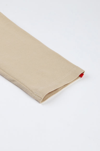 Beige Knitted Cotton Lycra Tights