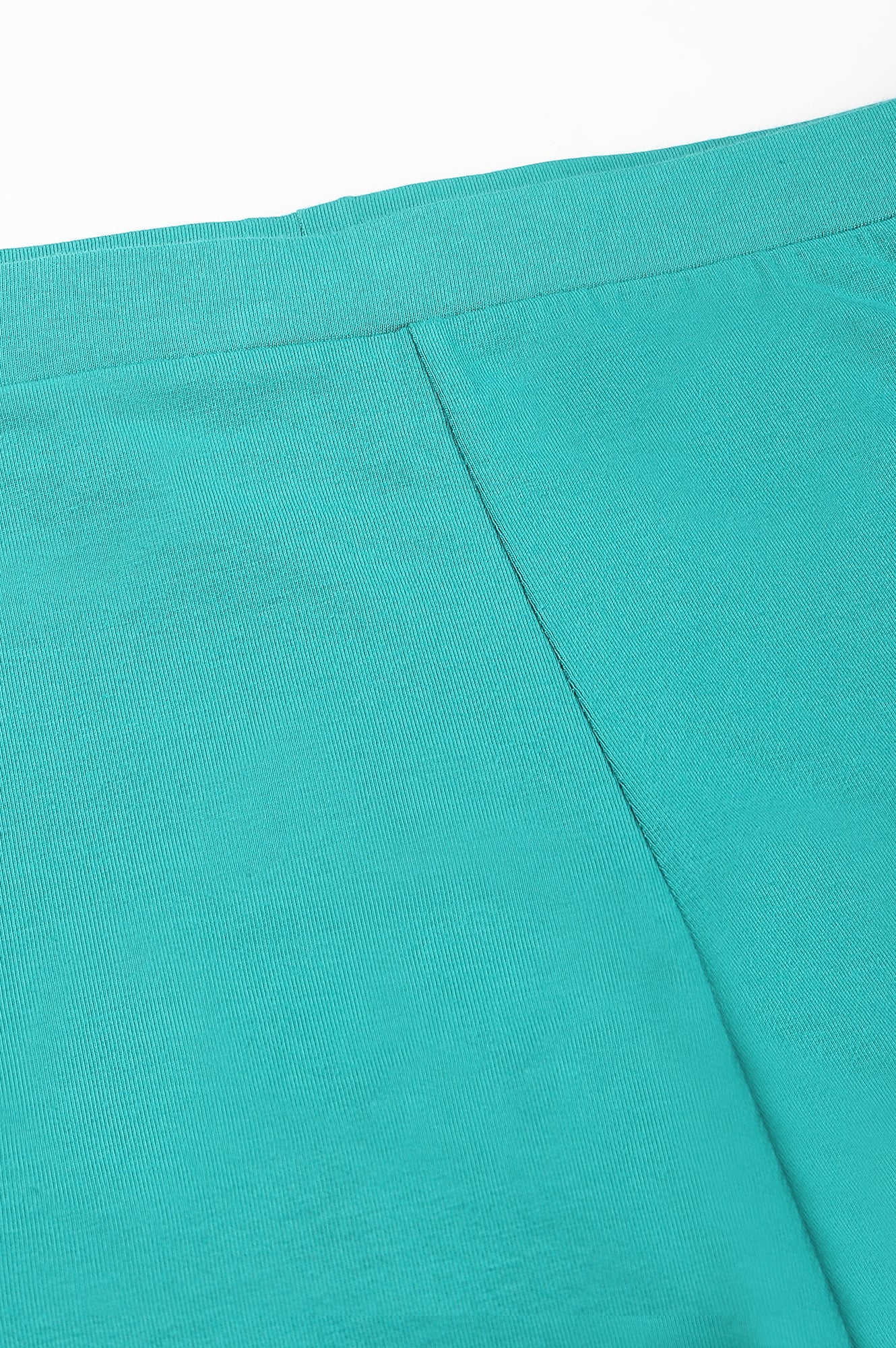 Green Solid Knitted Women Tights