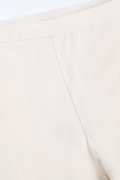 Ecru Knitted Cotton Lycra Tights