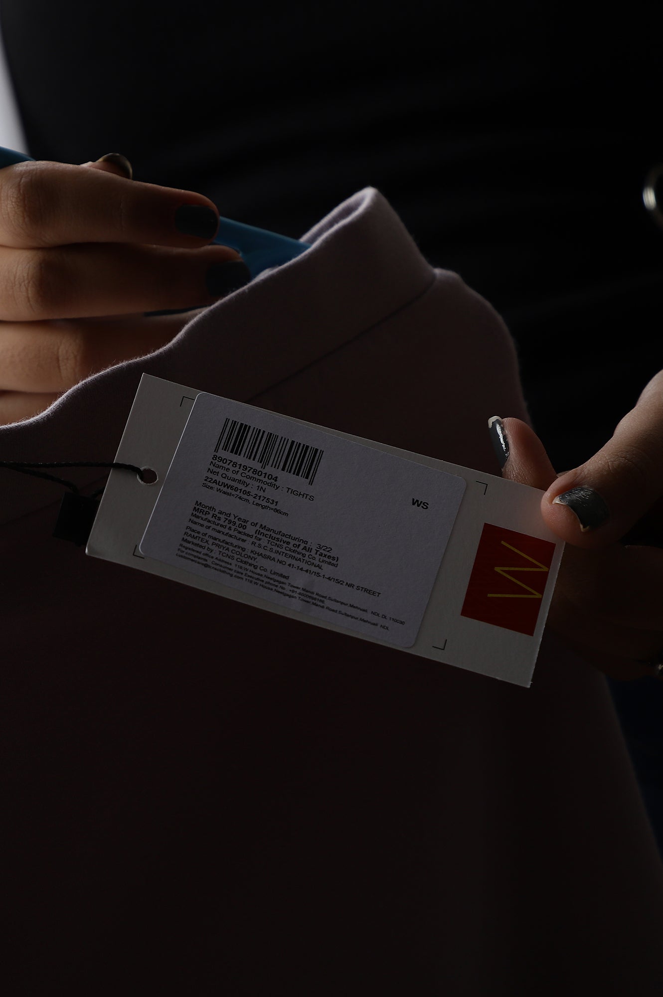 Lilac Cotton Jersy Lycra Tights