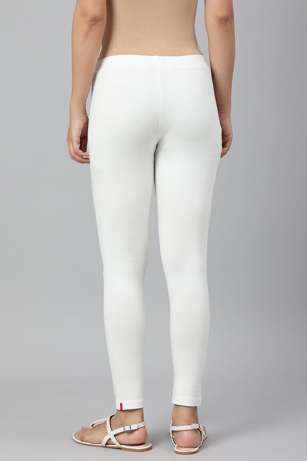 Ecru Cotton Jersy Lycra Tights