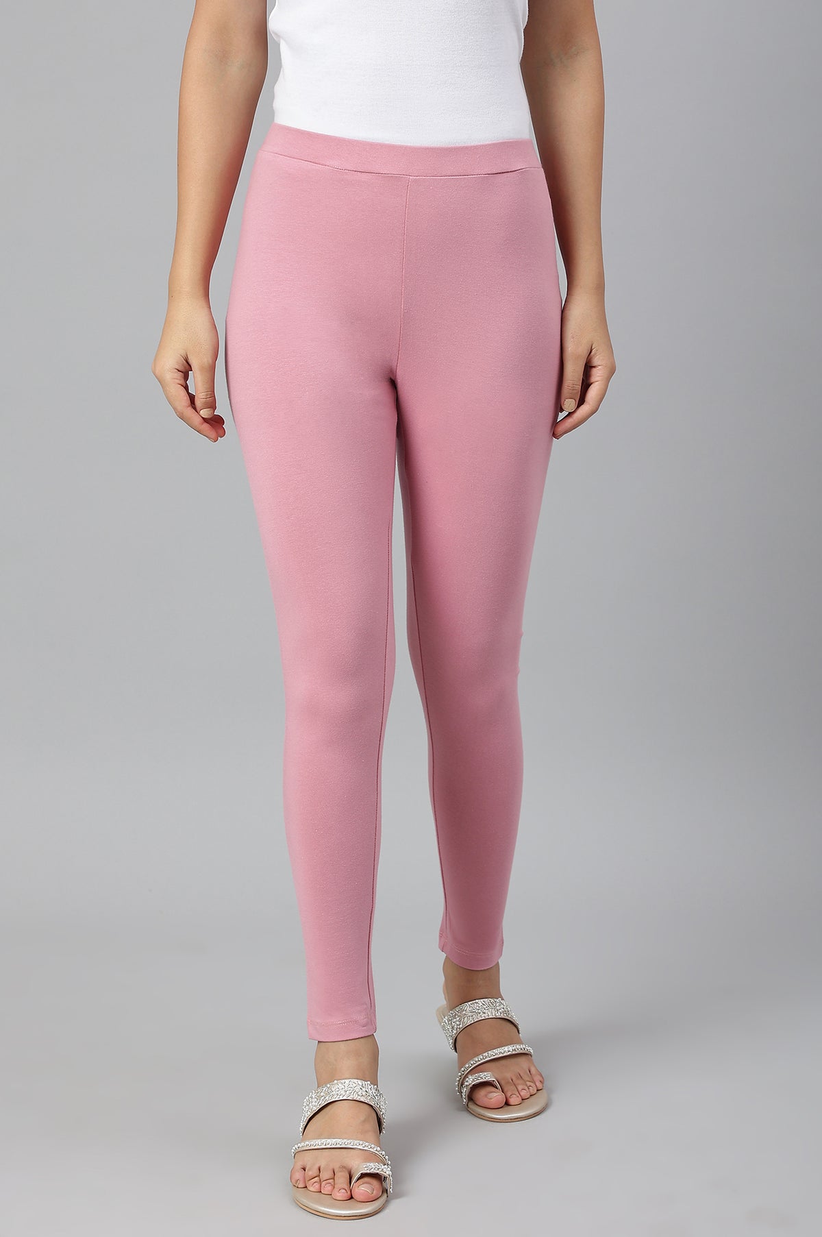 Light Purple Cotton Jersy Lycra Tights - S