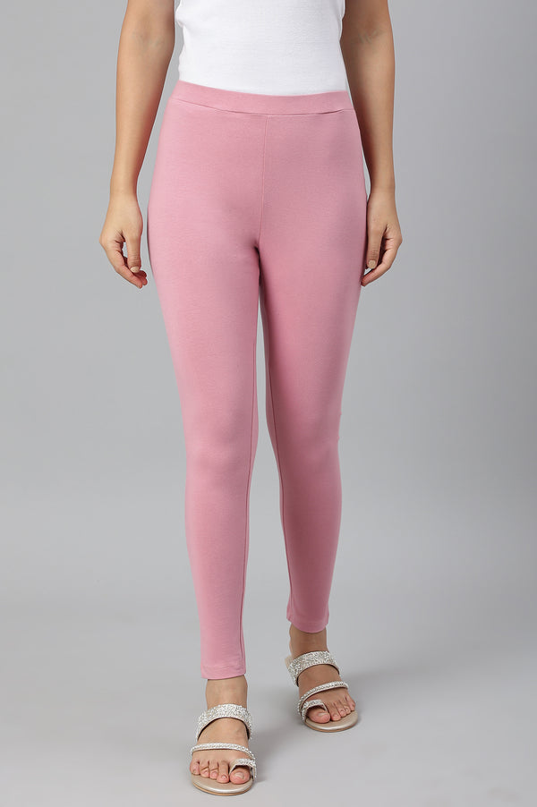 Light Purple Cotton Jersy Lycra Tights
