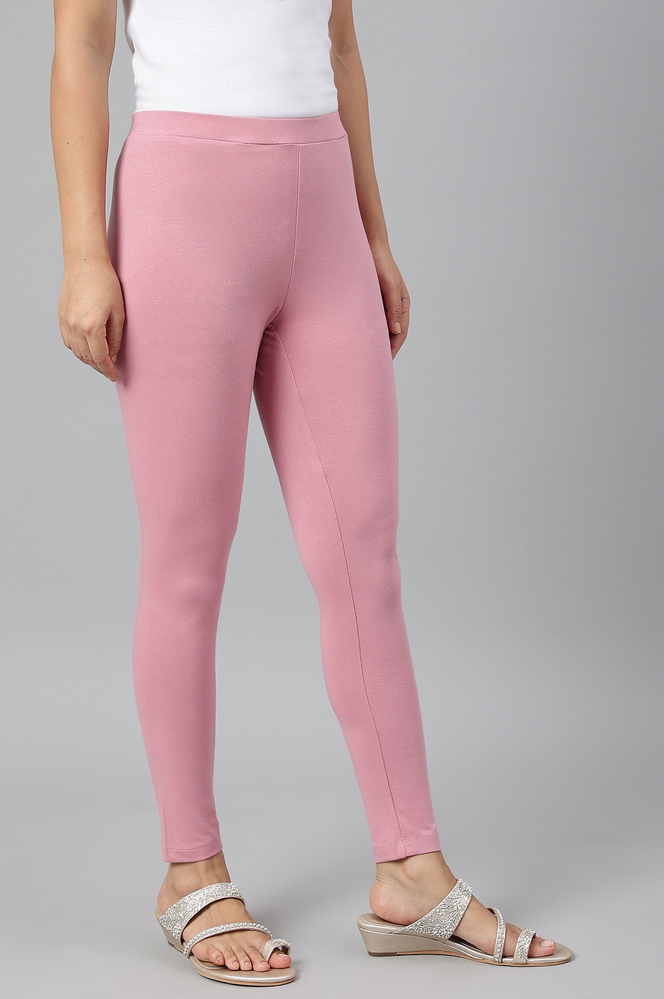 Light Purple Cotton Jersy Lycra Tights