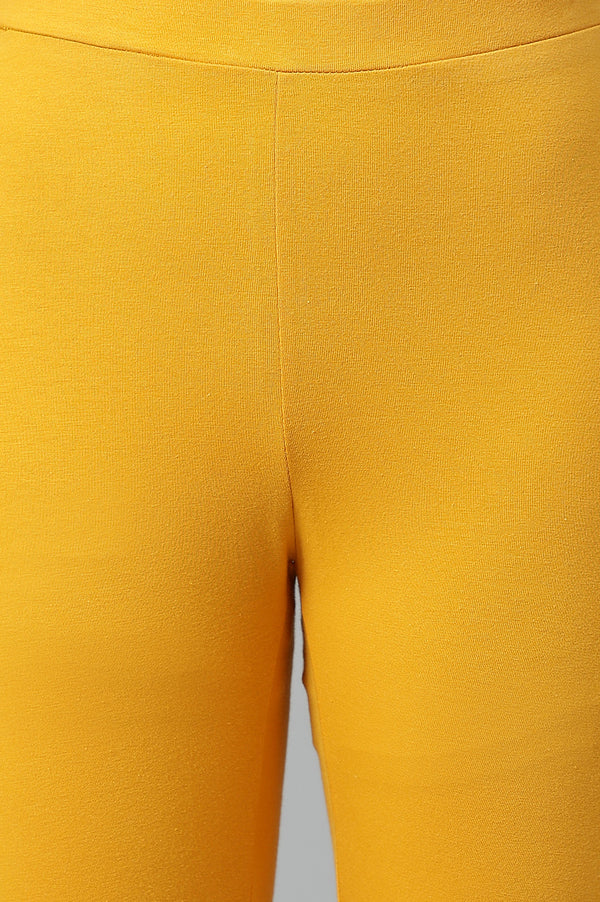 Light Yellow Cotton Jersy Lycra Tights