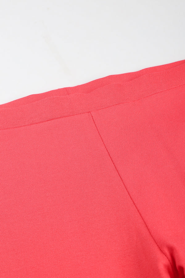 Orange Solid Knitted Women Tights