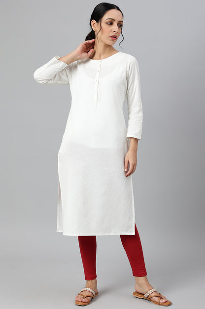 Red Knitted Cotton Lycra Tights