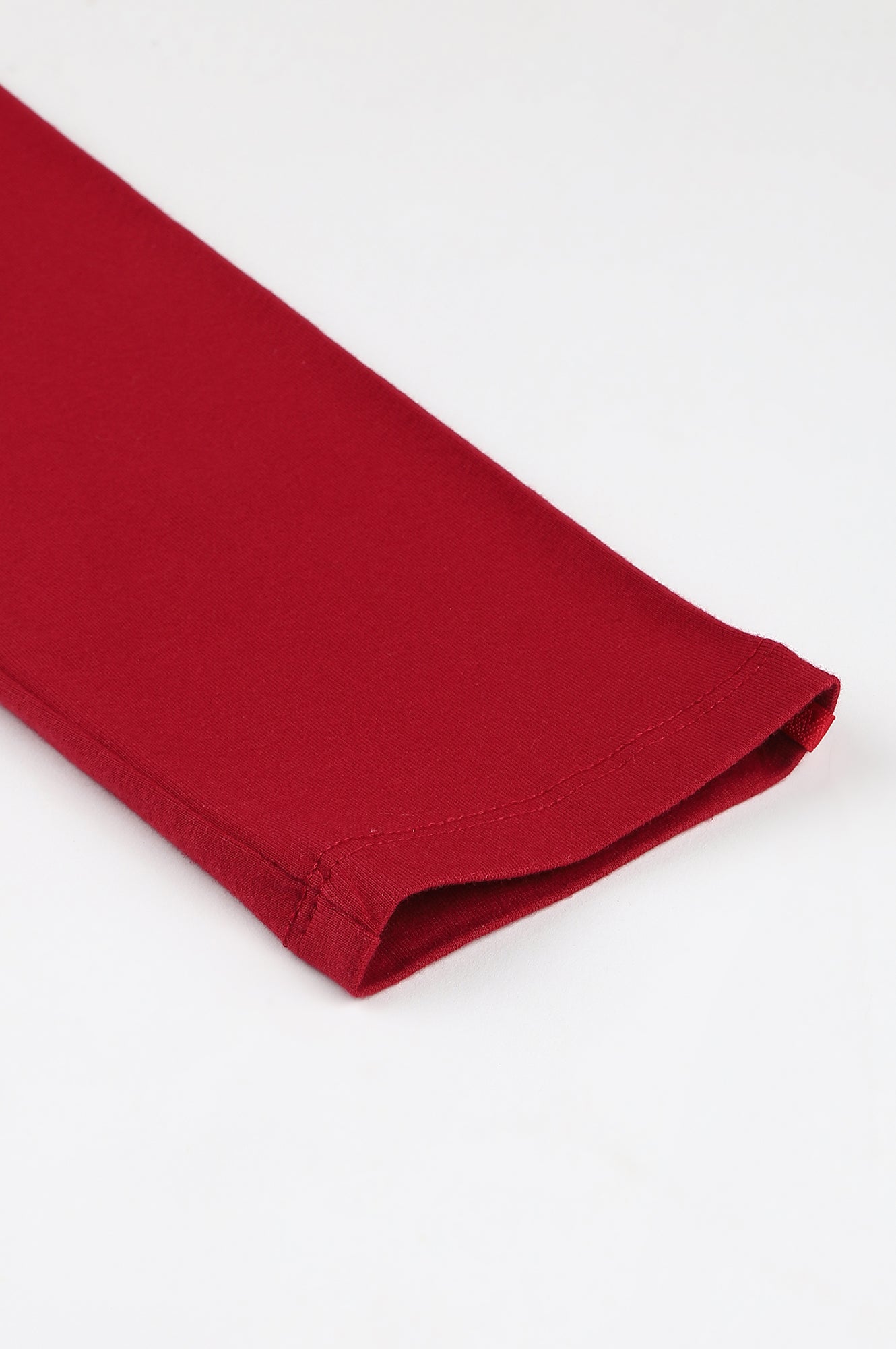 Red Knitted Cotton Lycra Tights