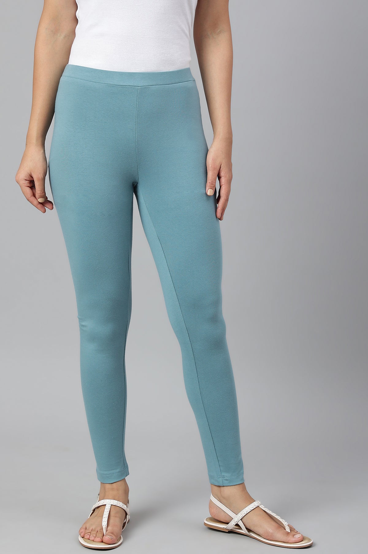 Aqua Knitted Cotton Lycra Tights - S