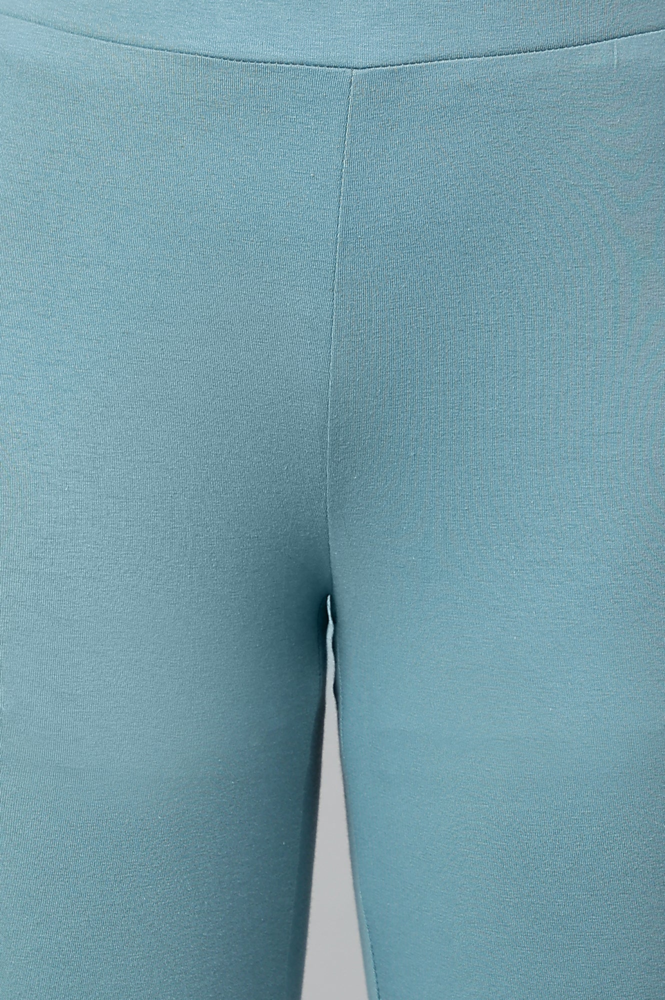 Aqua Knitted Cotton Lycra Tights