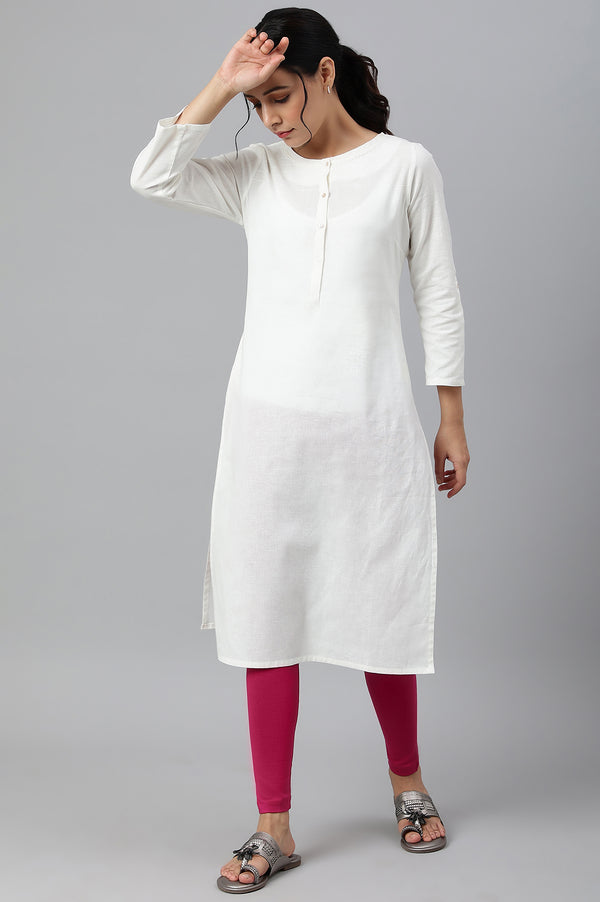 Magenta Solid Knitted Women Tights