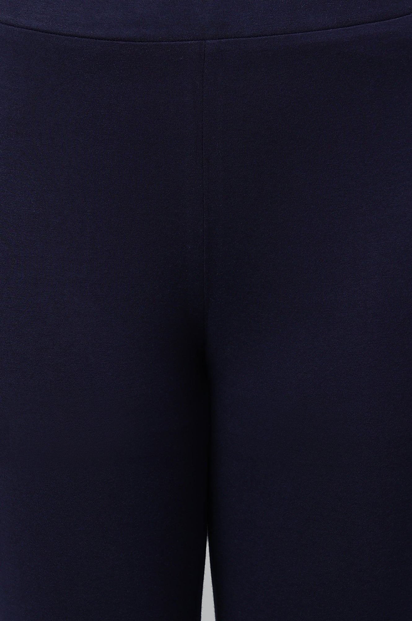 Navy Blue Solid Knitted Women Tights
