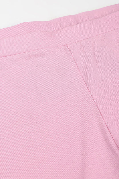 Cameo Pink Solid Knitted Women Tights