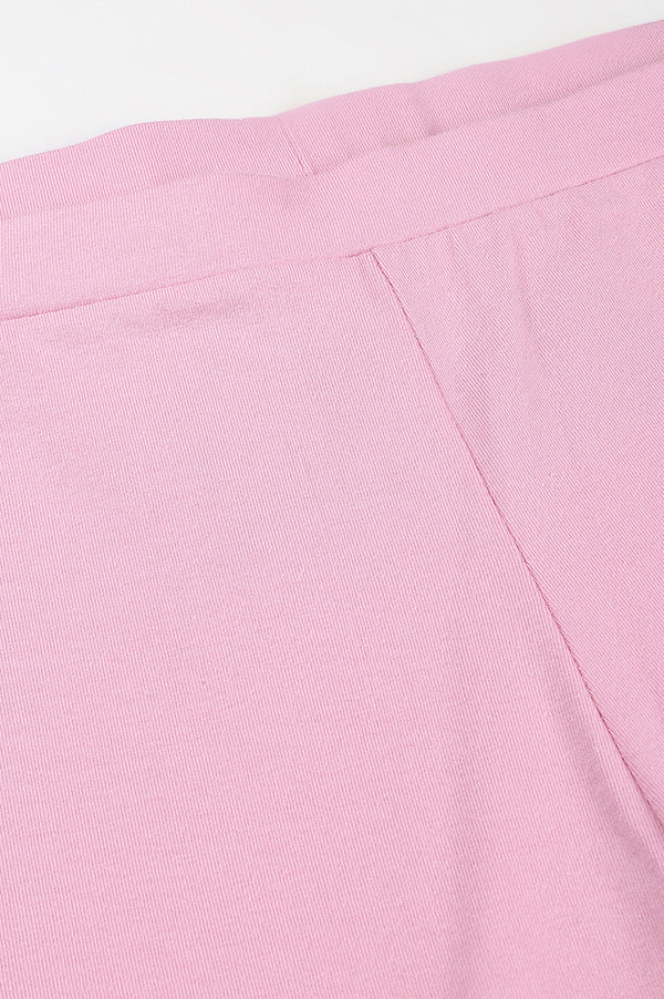 Cameo Pink Solid Knitted Women Tights