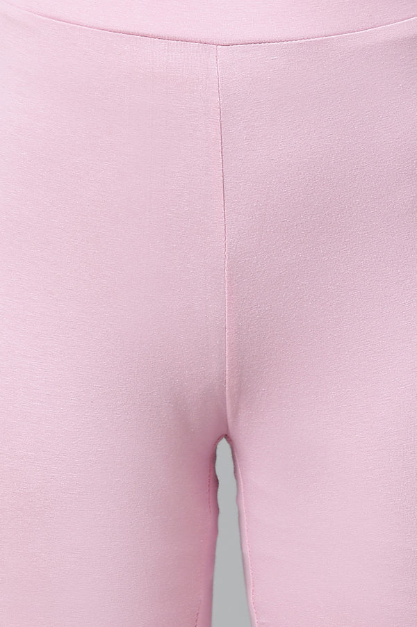 Cameo Pink Solid Knitted Women Tights