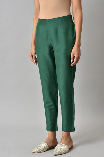 Dark Green Solid Women&