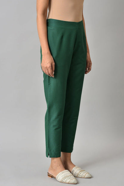 Dark Green Solid Women&