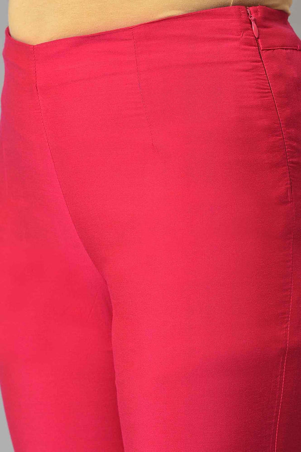 Dark Pink Women Slim Pants