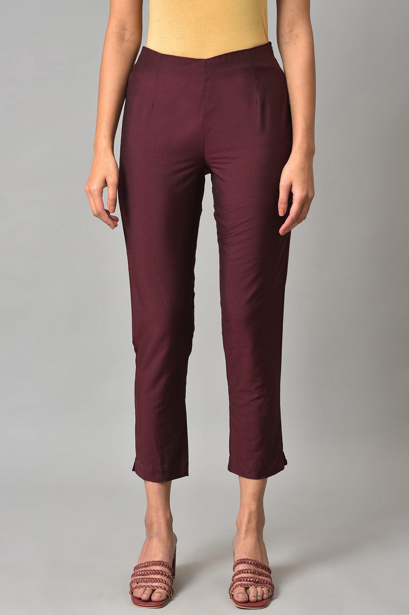 Brown Slim Pants - wforwoman