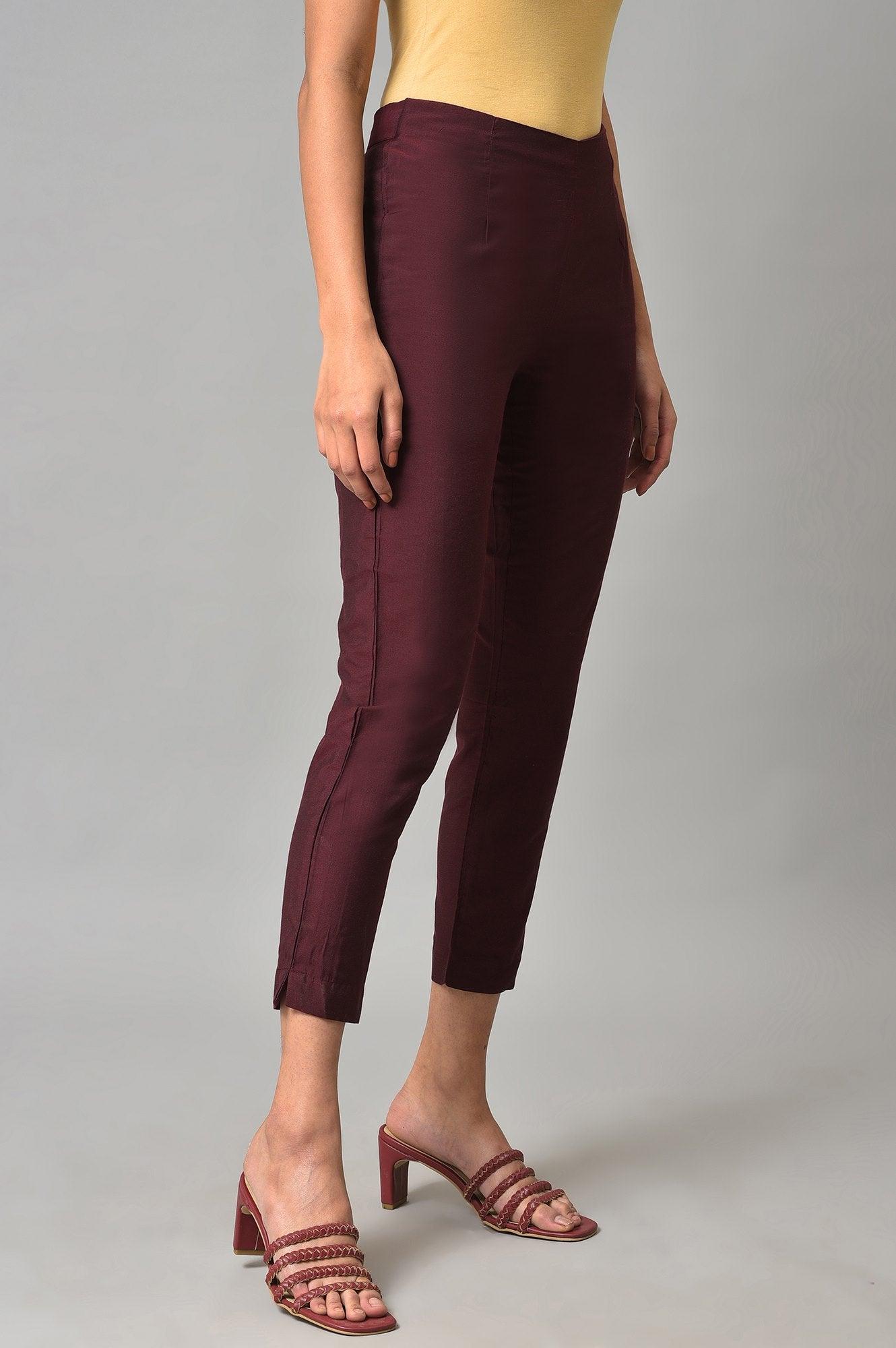 Brown Slim Pants - wforwoman