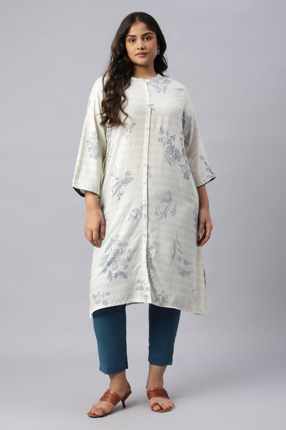 Plus Size Teal Blue Cotton Blend Slim Pants - wforwoman