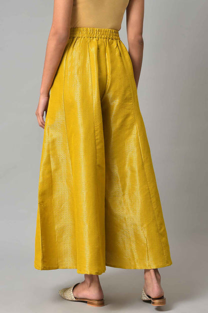 Yellow Jacquard Festive Culottes