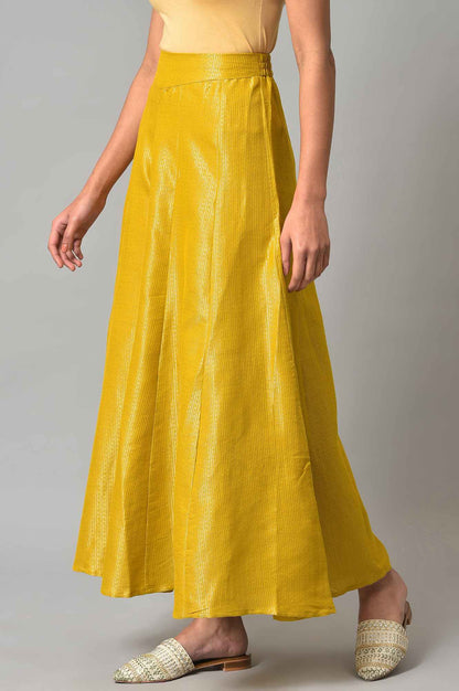 Yellow Jacquard Festive Culottes