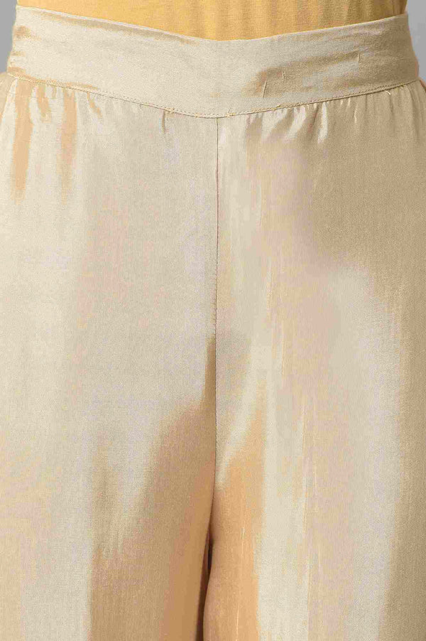 Gold Embellished Shantung Festive Sharara