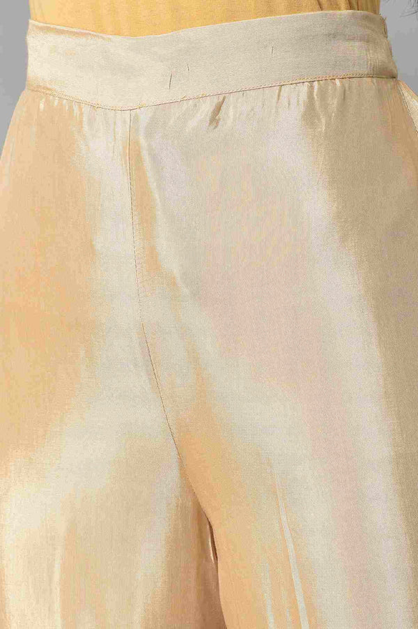Gold Embellished Shantung Festive Sharara
