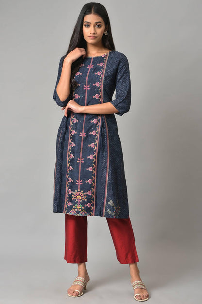 Red Solid Straight Women Pants - wforwoman