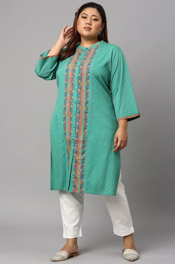 Plus Size Ecru Cotton Blend Slim Pants