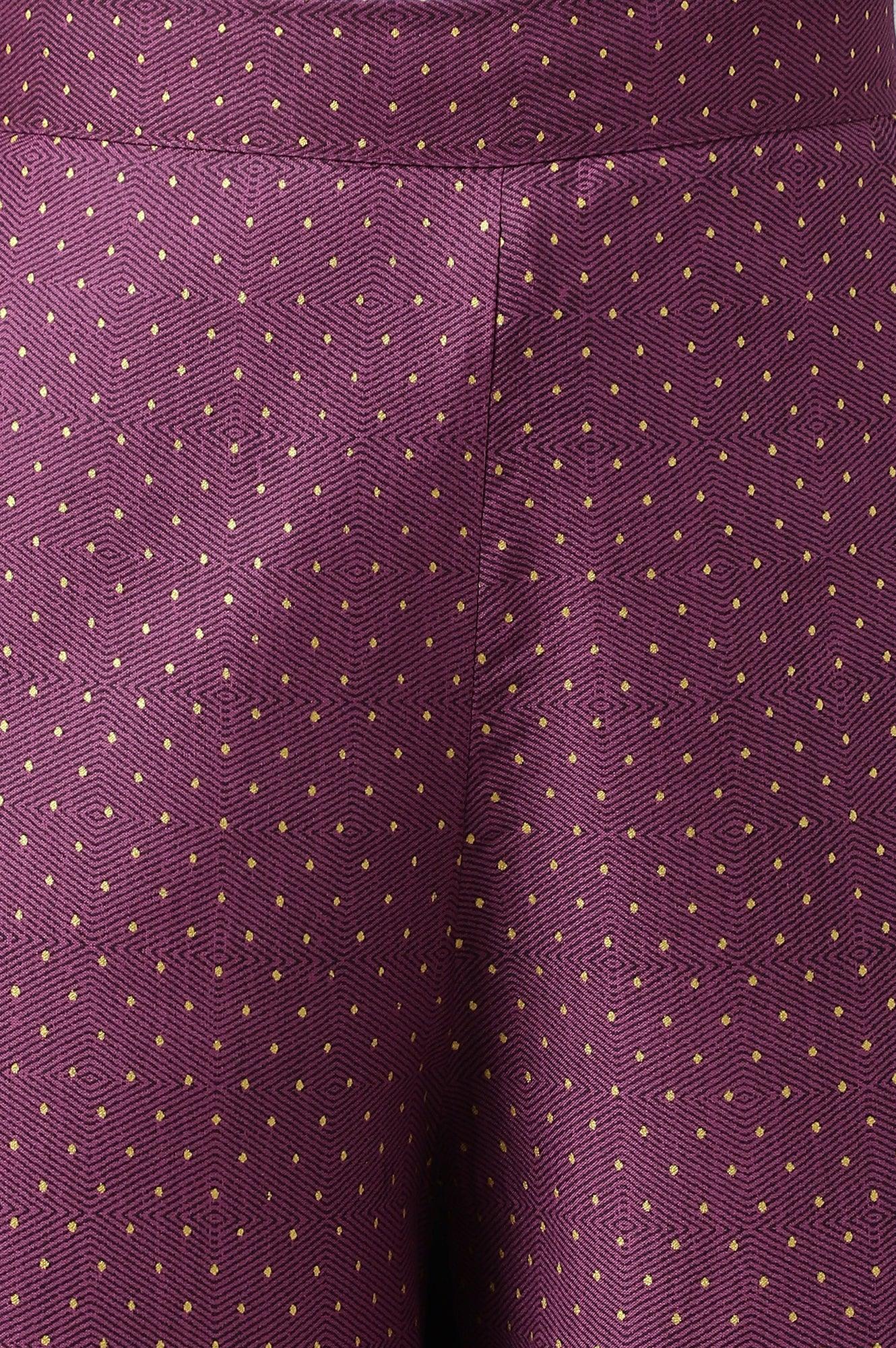 Orchid Purple Rayon Printed Parallel Pants - wforwoman