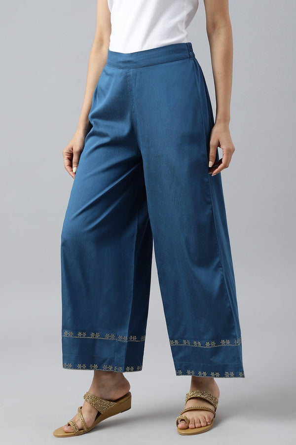 Persian Blue Straight Parallel Pants