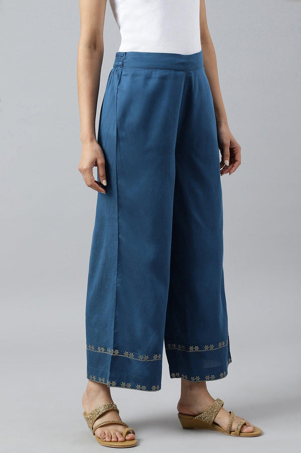 Persian Blue Straight Parallel Pants