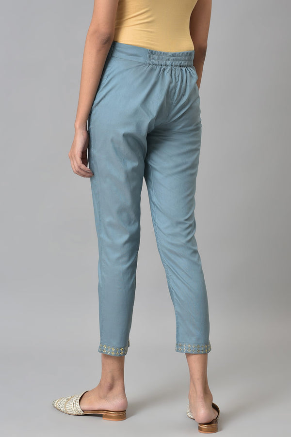 Stone Blue Women Slim Pants