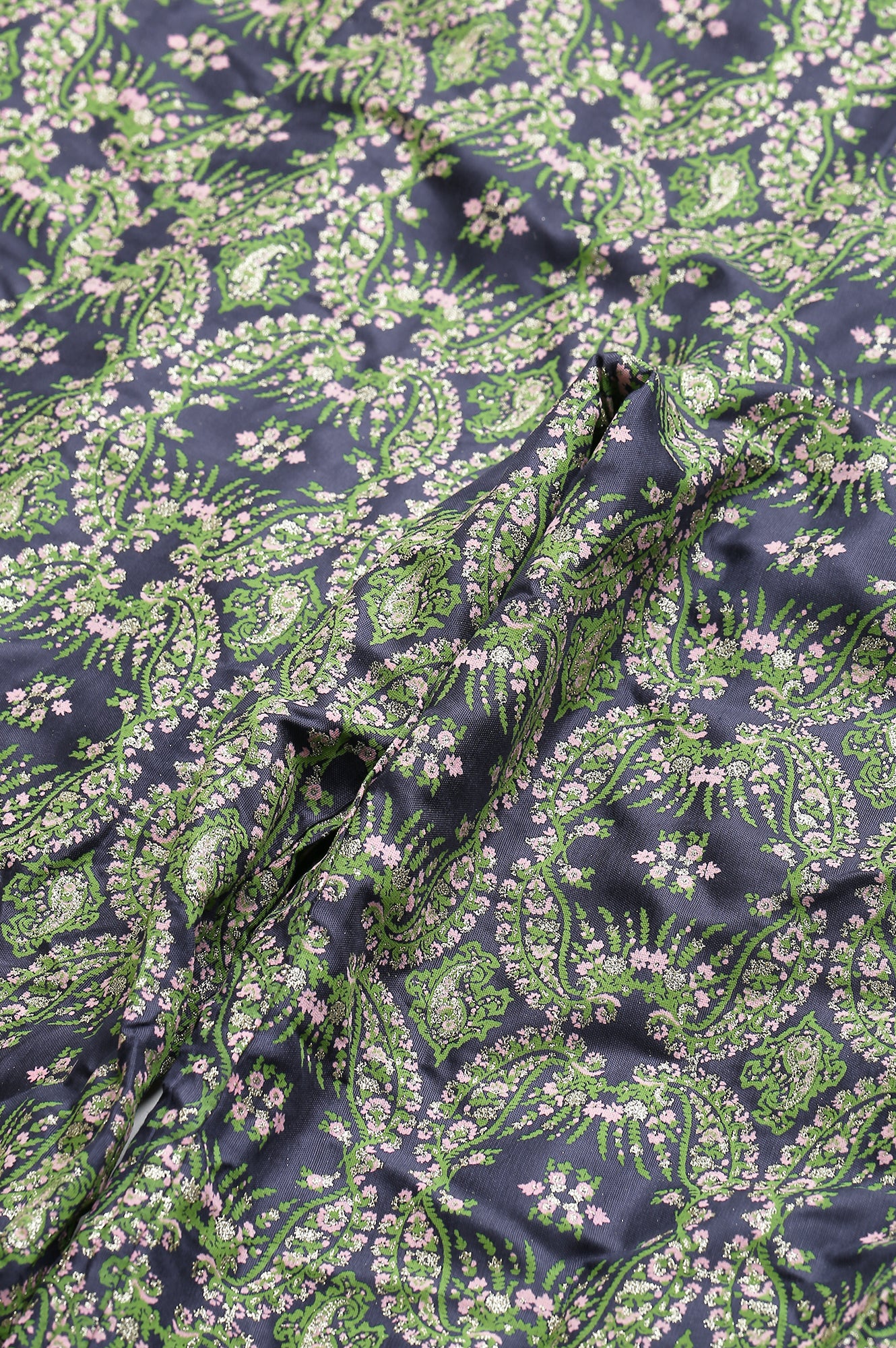 Dark Blue Paisely Printed Plus Size Culottes