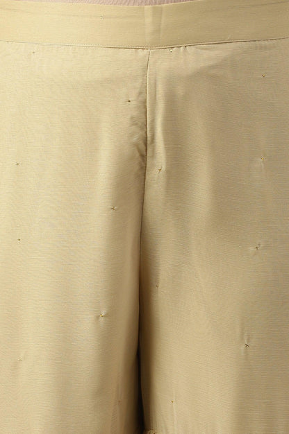 Gold Chiffon Flared Plus Size Sharara - wforwoman