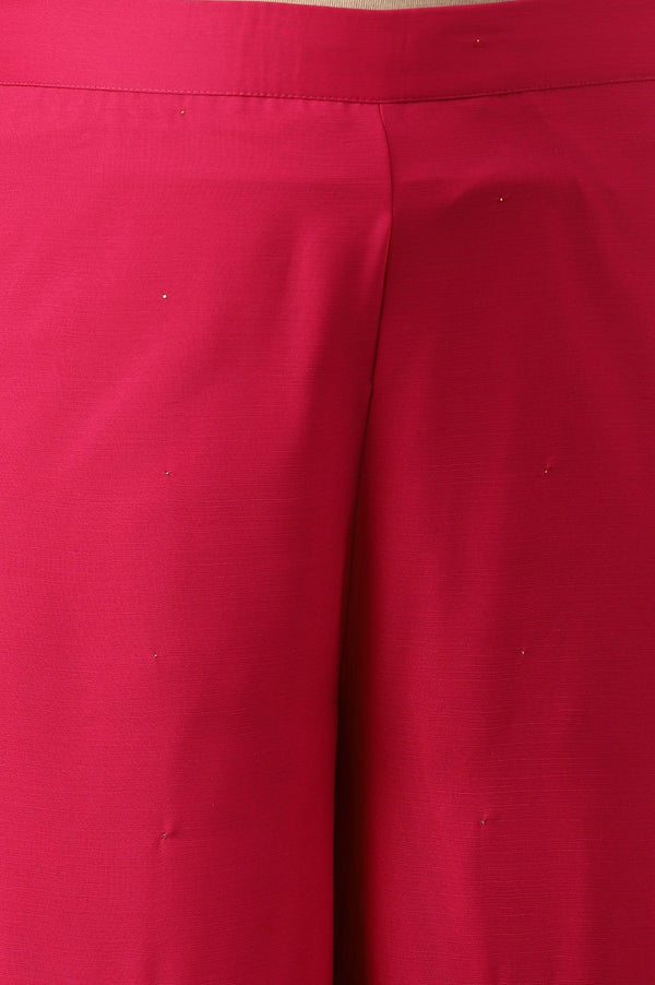Pink Chiffon Flared Plus Size Sharara