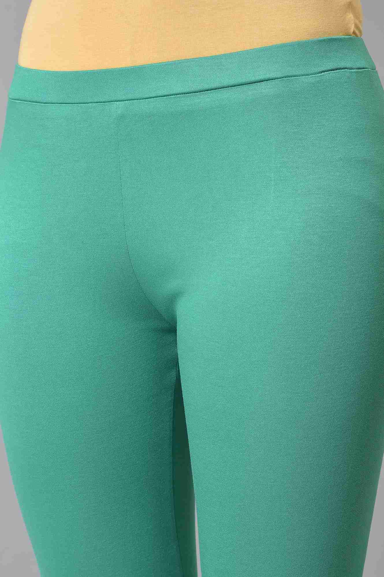Green Knitted Women Tights