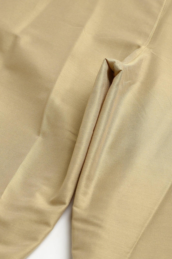 Gold Plus Size Parallel Pants With Brasso Panel