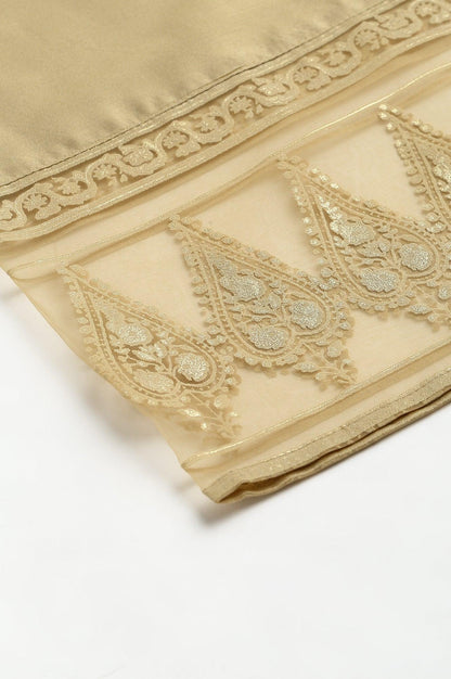 Gold Plus Size Parallel Pants With Brasso Panel - wforwoman