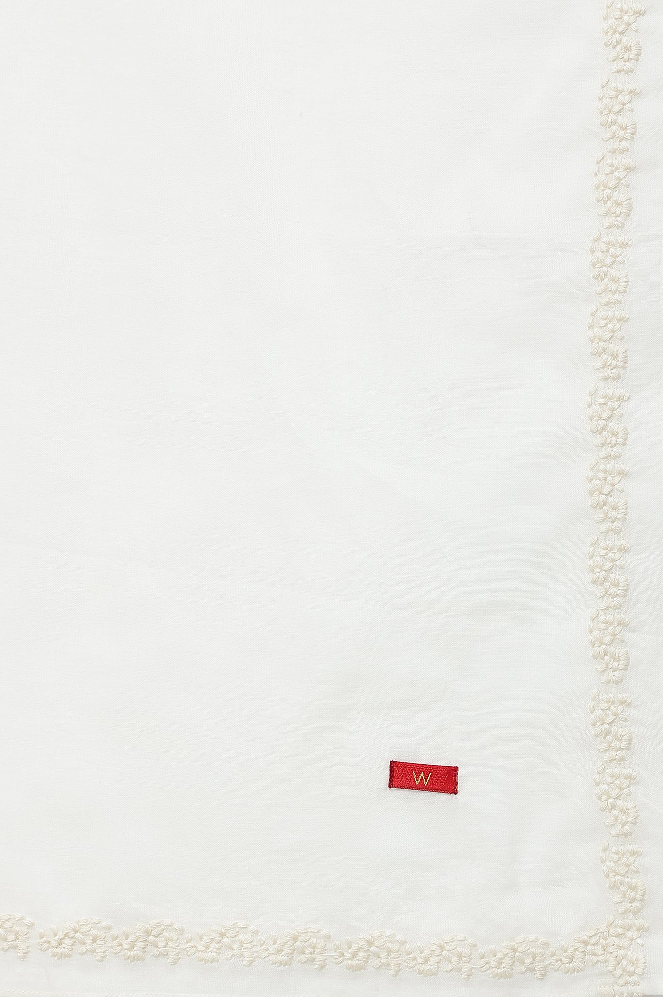 Off White Embroidered Voile Dupatta